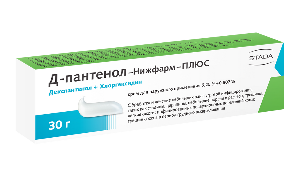 Д-пантенол-Нижфарм Плюс, крем для наружного применения, 30 г, 1 шт.