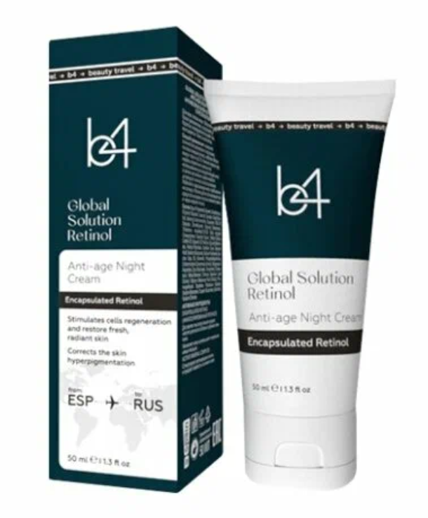 фото упаковки b4 Global Solution Retinol Крем ночной антивозрастной