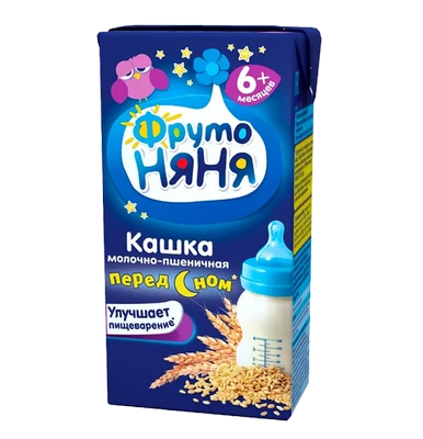 фото упаковки ФрутоНяня Кашка молочная Пшеничная