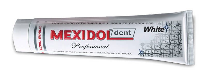 фото упаковки Mexidol dent White Professional Зубная паста