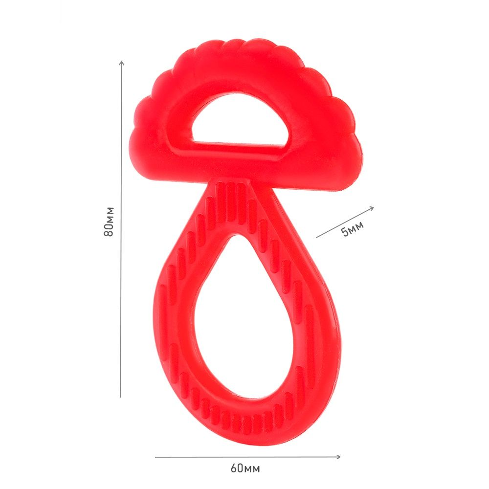 Knopa Прорезыватель-массажер для десен силиконовый Грибочек, 0+, цвет в ассортименте, 1 шт.