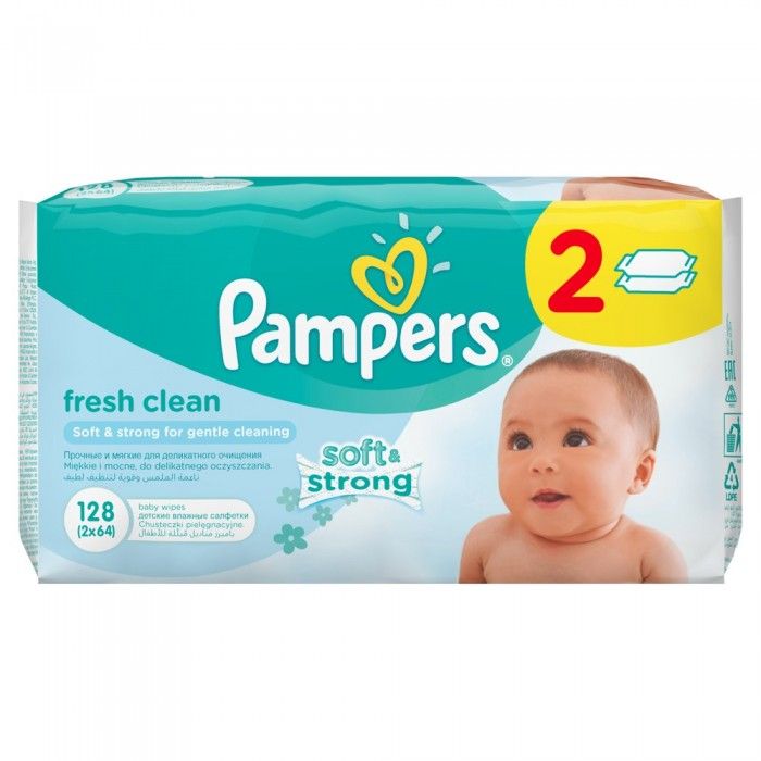фото упаковки Pampers baby fresh Clean Салфетки влажные детские