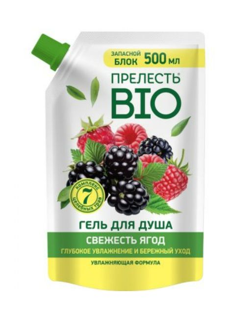 Прелесть BIO Гель для душа Свежесть ягод, гель для душа, 1 л, 1 шт.