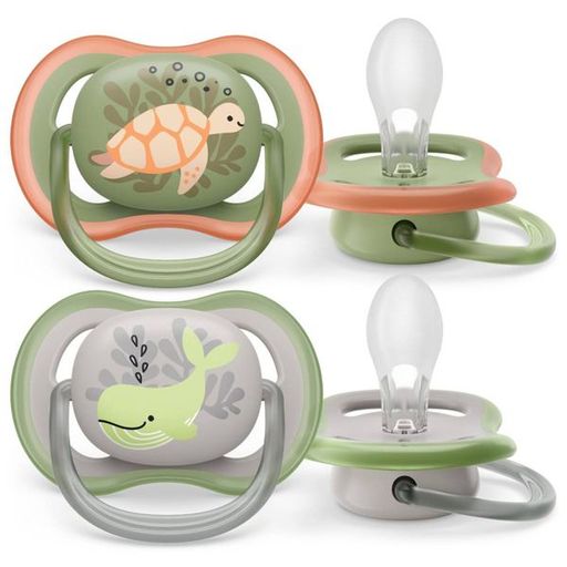 Philips Avent Ultra Air Соска-пустышка, SCF085/60, 6-18 мес, силиконовая ортодонтическая с футляром, 2 шт.