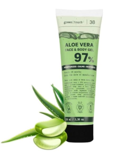 Green touch гель для лица и тела Алоэ, 97%, гель для лица и тела, увлажняющий, 100 мл, 1 шт.