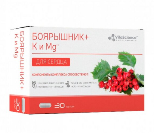 Vitascience Боярышник комплекс калия и магния, капсулы, 30 шт.