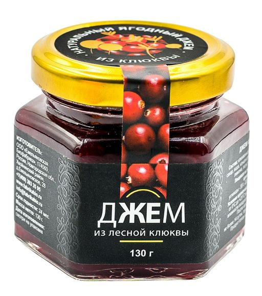 Джем из клюквы, джем, 130 г, 1 шт.