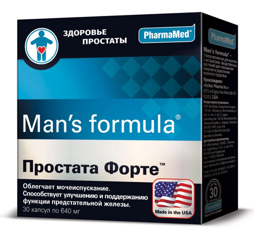 Man's formula Простата Форте, 650 мг, капсулы, 30 шт.