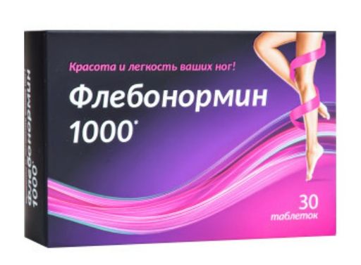 Флебонормин 1000, таблетки покрытые оболочкой, 30 шт.