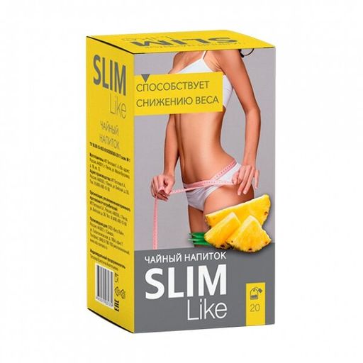 Slim Like фиточай, фиточай, со вкусом ананаса, 1.5 г, 20 шт.